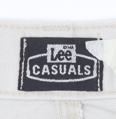 Lee Women Beige Cotton Chino Shorts Size 10 Petite Casual