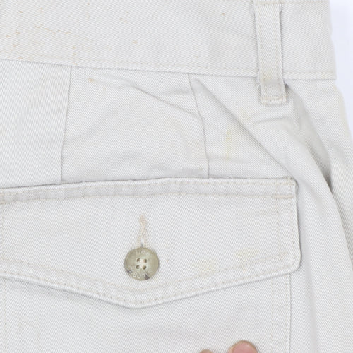 Lee Women Beige Cotton Chino Shorts Size 10 Petite Casual