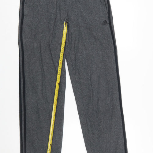 adidas Men Grey Small Regular Sweatpants Performance Essentials