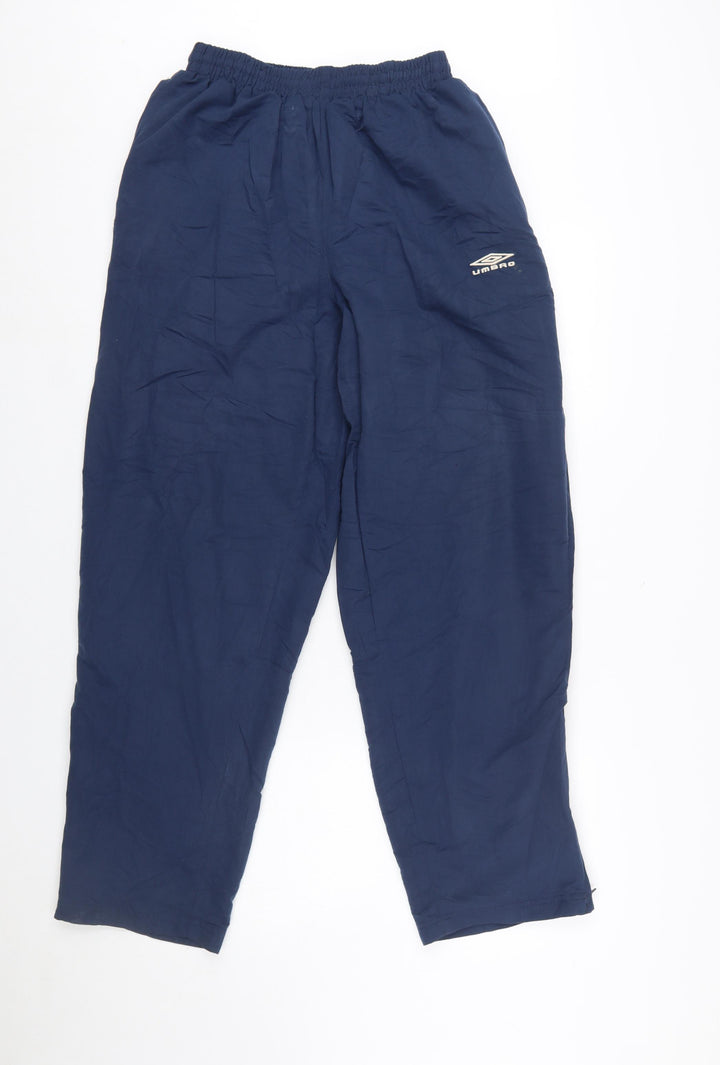 Umbro Mens Blue Polyester Track Pants M Sports Casual Trousers