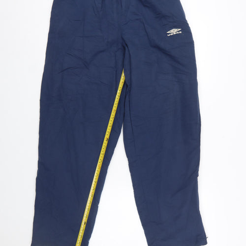 Umbro Mens Blue Polyester Track Pants M Sports Casual Trousers
