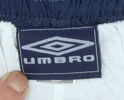 Umbro Mens Blue Polyester Track Pants M Sports Casual Trousers