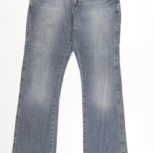 Wrangler Men Blue 30x32 Straight Leg Denim Jeans Dayton