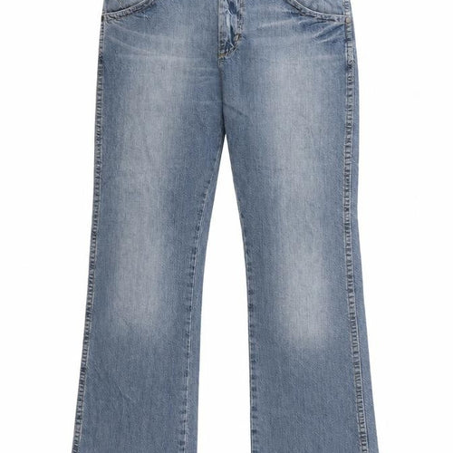 Wrangler Men Blue 30x32 Straight Leg Denim Jeans Dayton
