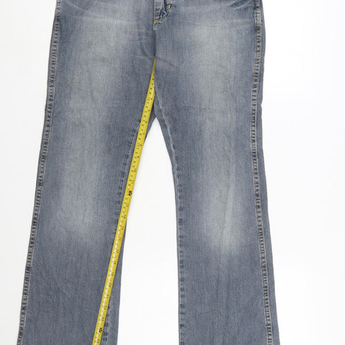 Wrangler Men Blue 30x32 Straight Leg Denim Jeans Dayton