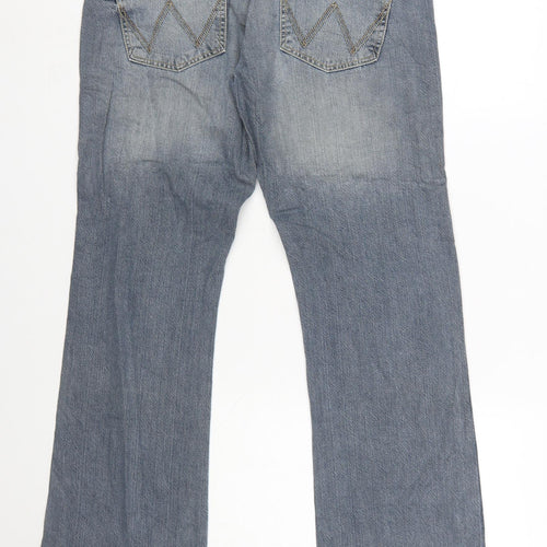 Wrangler Men Blue 30x32 Straight Leg Denim Jeans Dayton