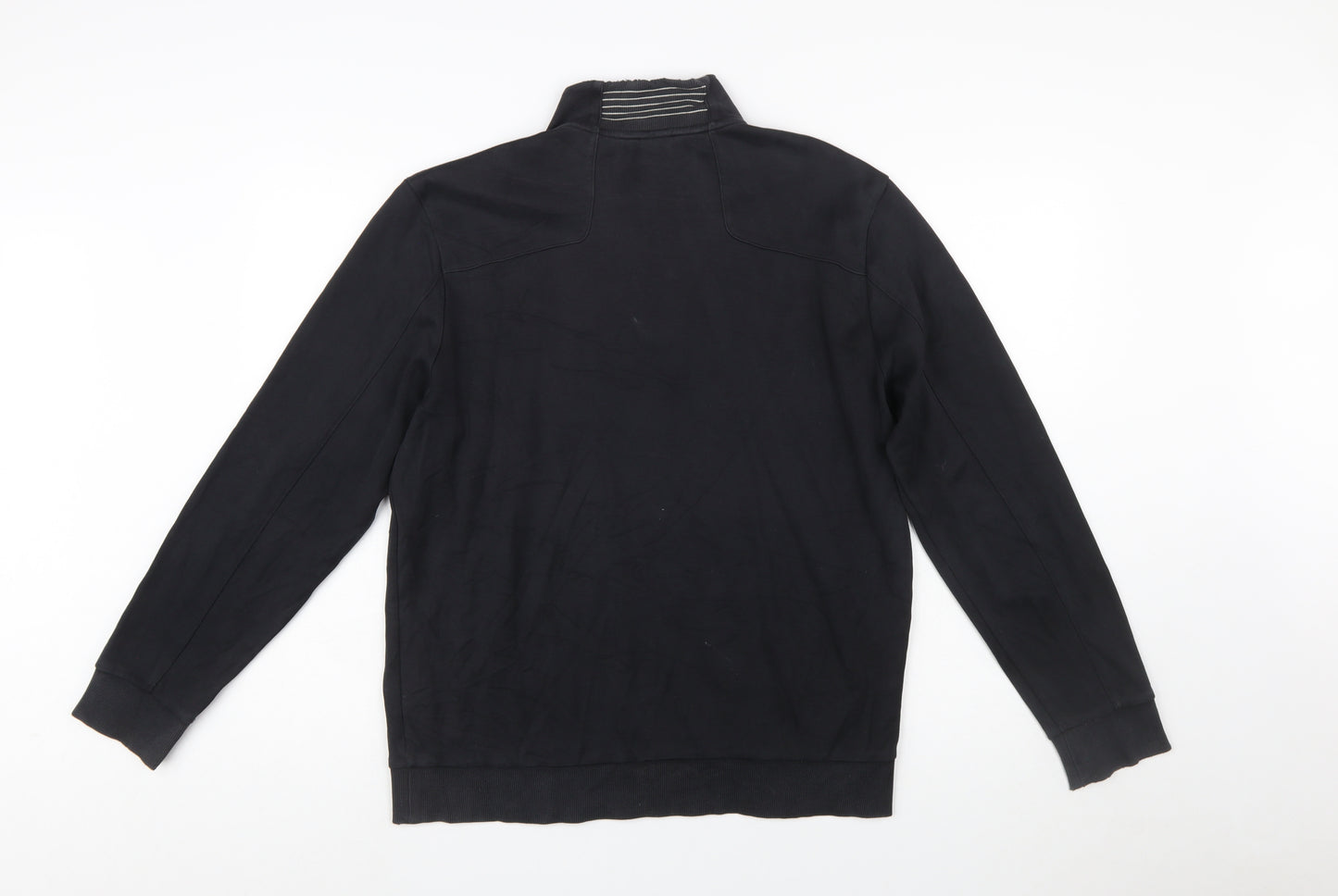 Hugo Boss Men's Black Henley Sweatshirt Size L