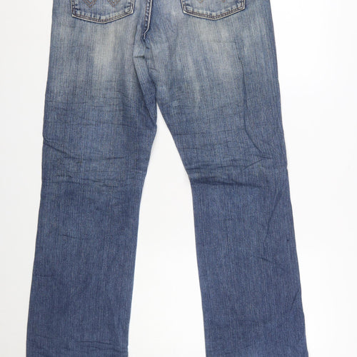Wrangler Men's Blue Straight Leg Denim Jeans 32W Regular