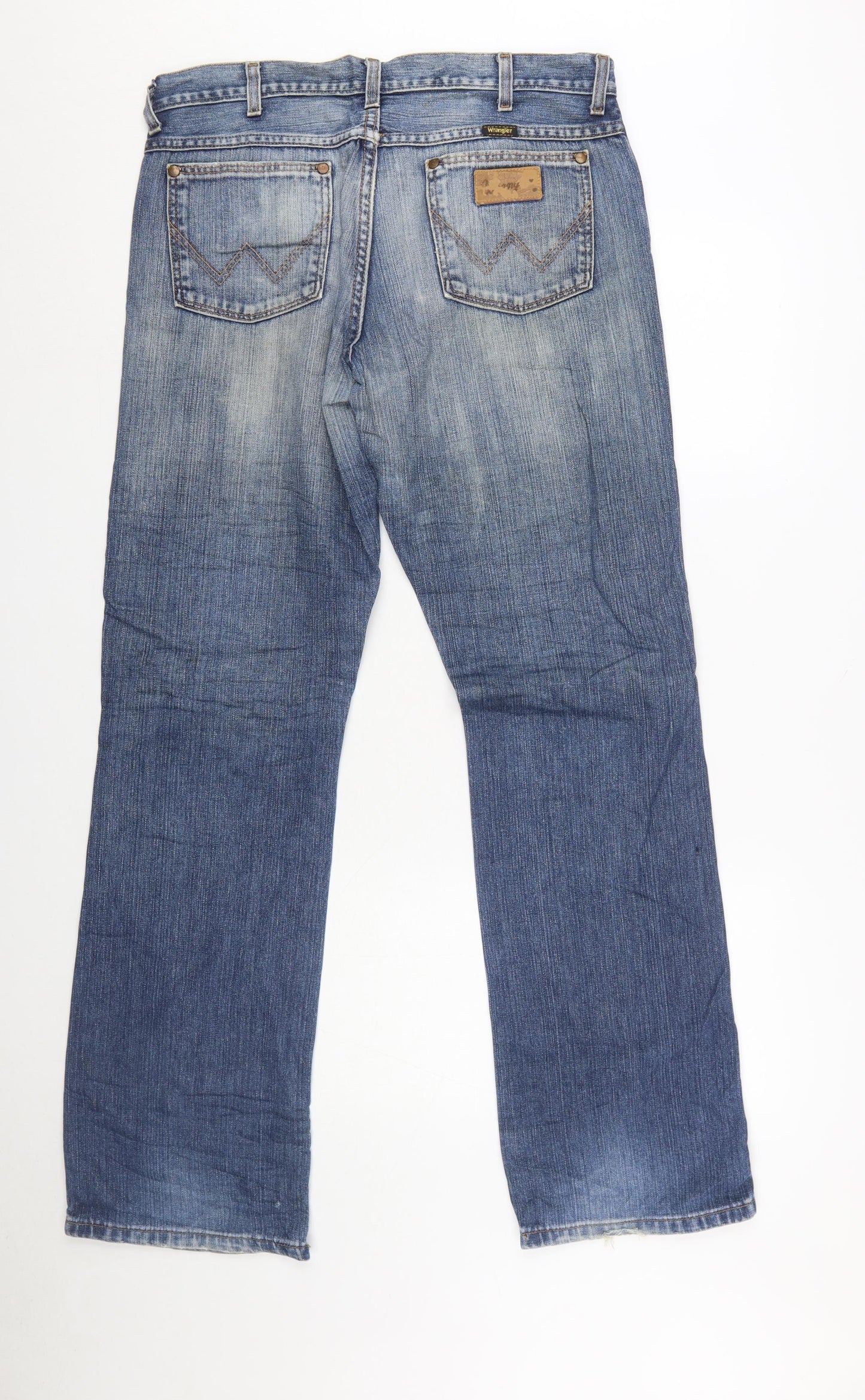 Wrangler Men's Blue Straight Leg Denim Jeans 32W Regular