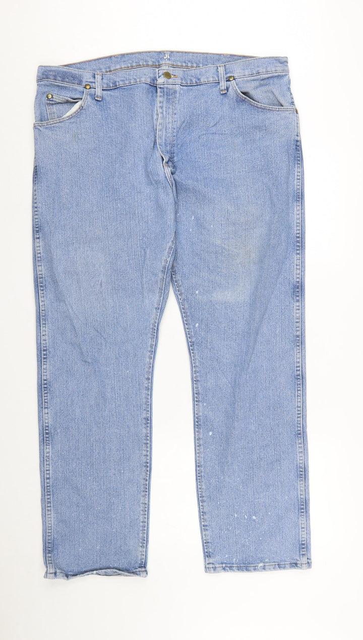 Wrangler Men's Blue Straight Jeans 42x32 Denim Classic Fit