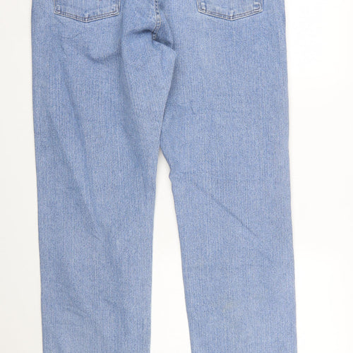 Wrangler Men's Blue Straight Jeans 42x32 Denim Classic Fit