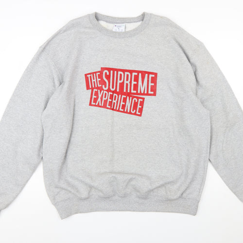 Champion Men's Grey XL Pullover Sweatshirt The Supreme Experience Graphic