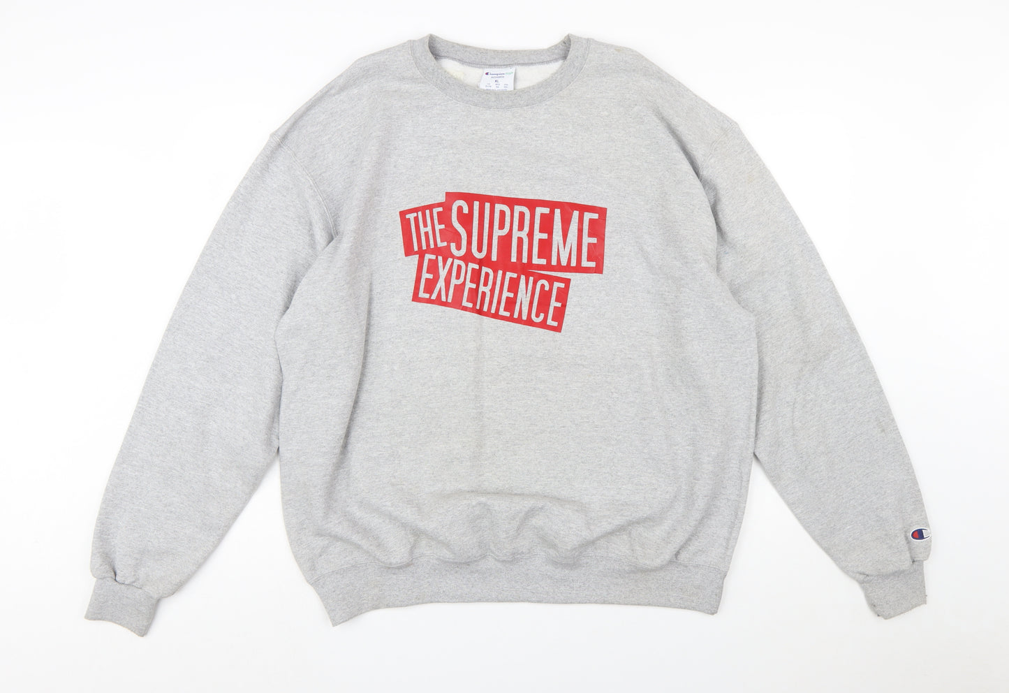 Champion Men's Grey XL Pullover Sweatshirt The Supreme Experience Graphic