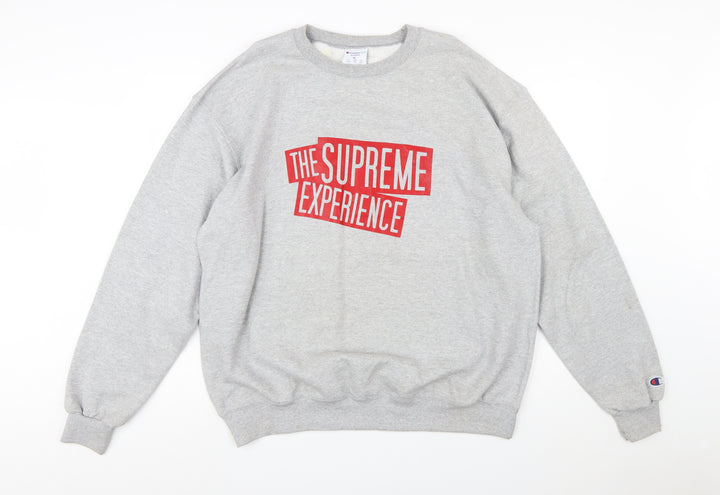 Champion Men's Grey XL Pullover Sweatshirt The Supreme Experience Graphic