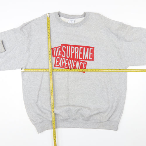 Champion Men's Grey XL Pullover Sweatshirt The Supreme Experience Graphic
