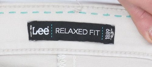 Lee Women’s Beige Chino Trousers Size 16 Relaxed Fit Cotton