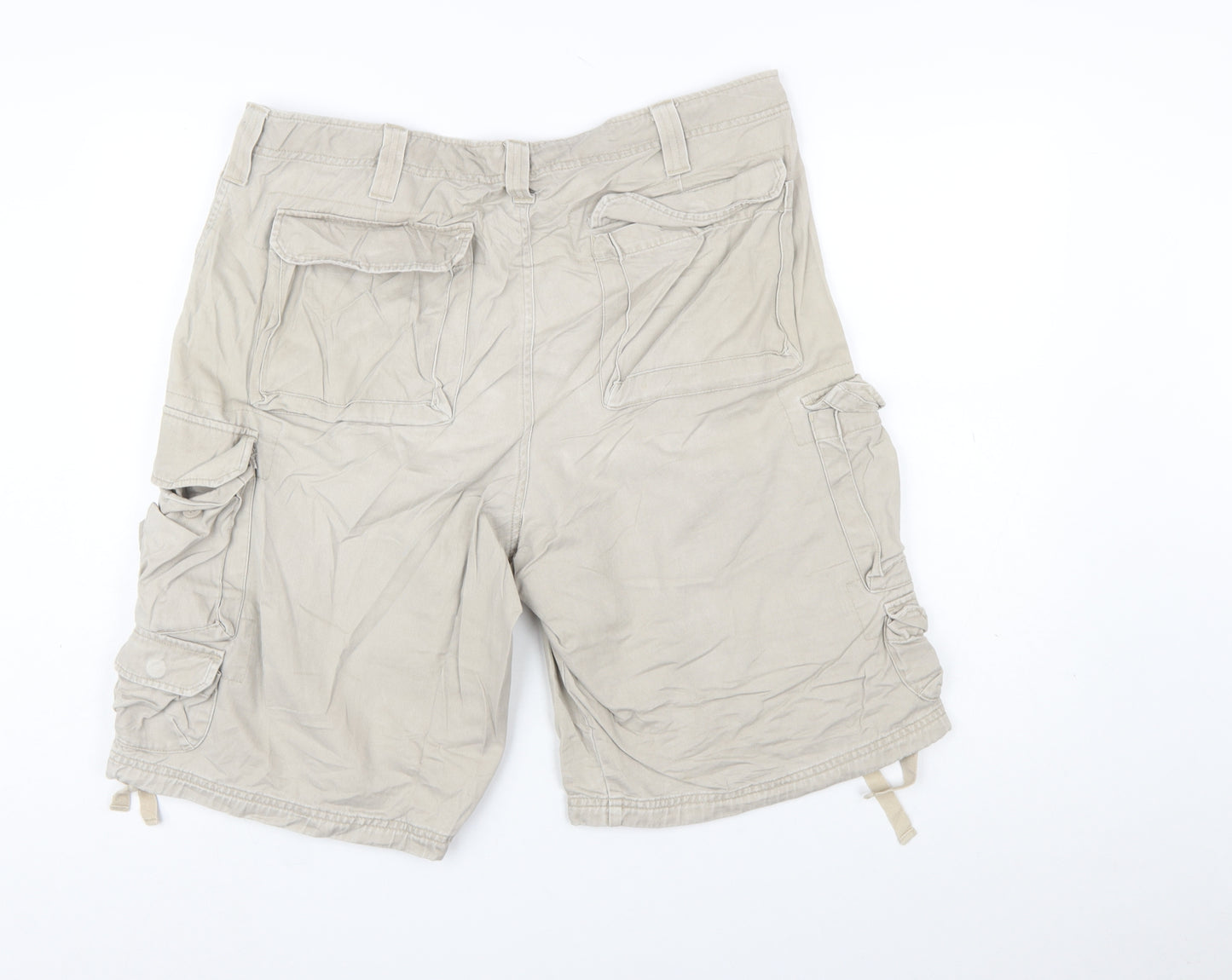 Lee Dungarees Men's Beige Cotton Cargo Shorts Size 36 Regular Fit