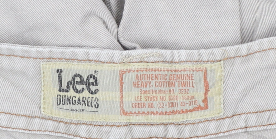 Lee Dungarees Men's Beige Cotton Cargo Shorts Size 36 Regular Fit