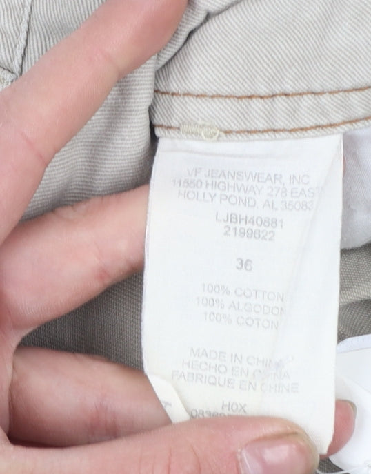 Lee Dungarees Men's Beige Cotton Cargo Shorts Size 36 Regular Fit
