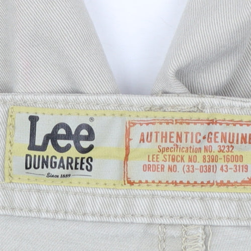 Lee Mens Beige Cargo Shorts Size 44 Regular Fit Cotton