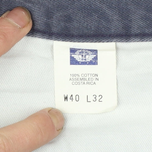Dockers Men’s Blue Chino Trousers Size 40W 32L Relaxed Fit