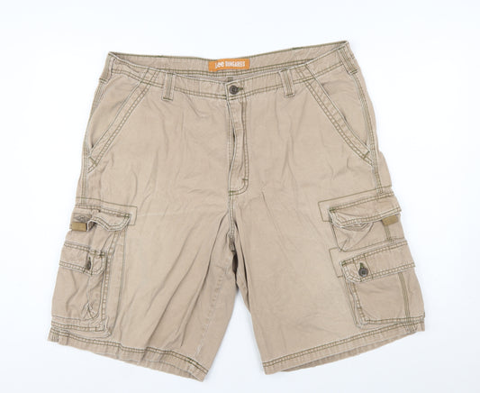 Lee Dungarees Men's Beige Cargo Shorts Size 38 Cotton Workwear