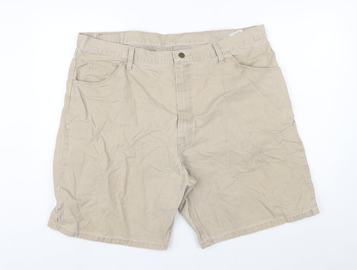 Wrangler Men Beige Regular Fit Chino Shorts Size 42