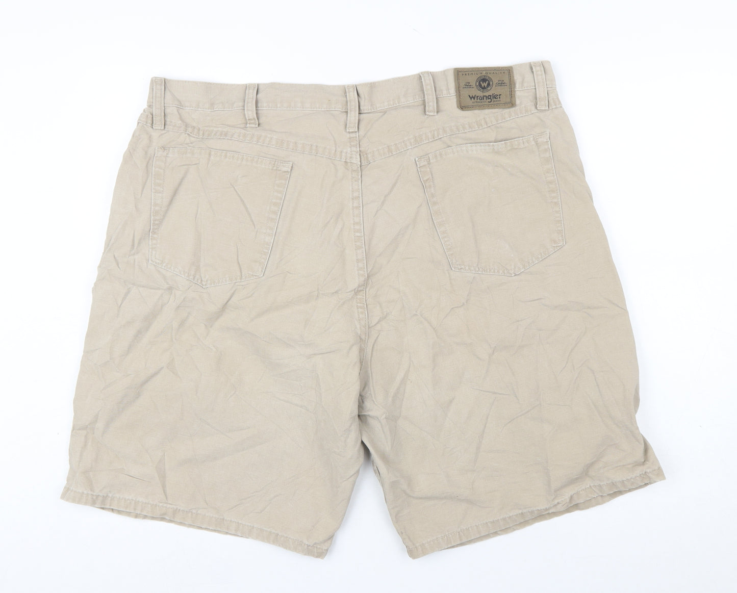 Wrangler Men Beige Regular Fit Chino Shorts Size 42