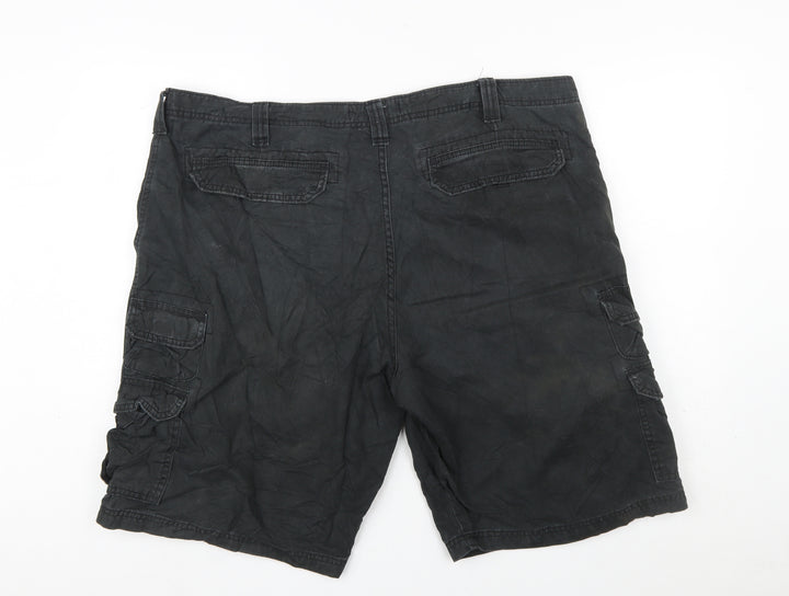 Lee Men’s Black Cargo Shorts Size 42 Cotton Canvas Casual