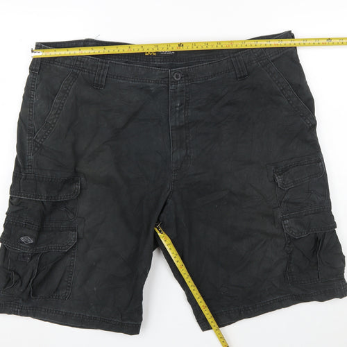Lee Men’s Black Cargo Shorts Size 42 Cotton Canvas Casual