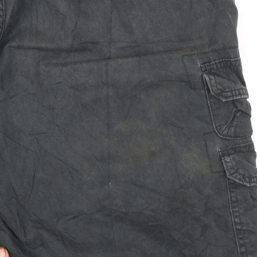 Lee Men’s Black Cargo Shorts Size 42 Cotton Canvas Casual