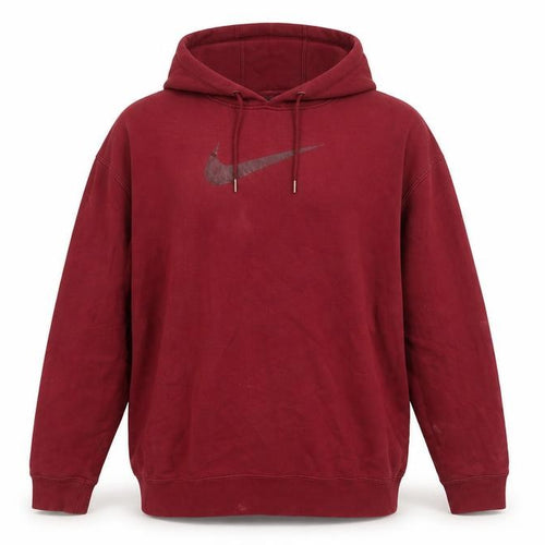 Nike Men's Red Pullover Hoodie Small Regular Fit Fleece Logo Sportswear