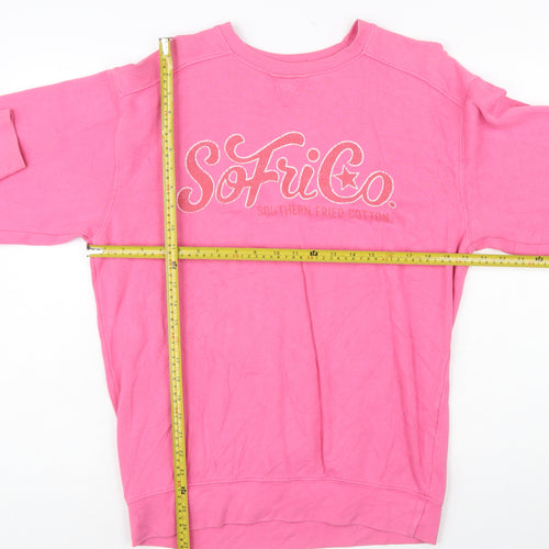 Southern Fried Cotton Women's Pink Pullover Sweatshirt Size S