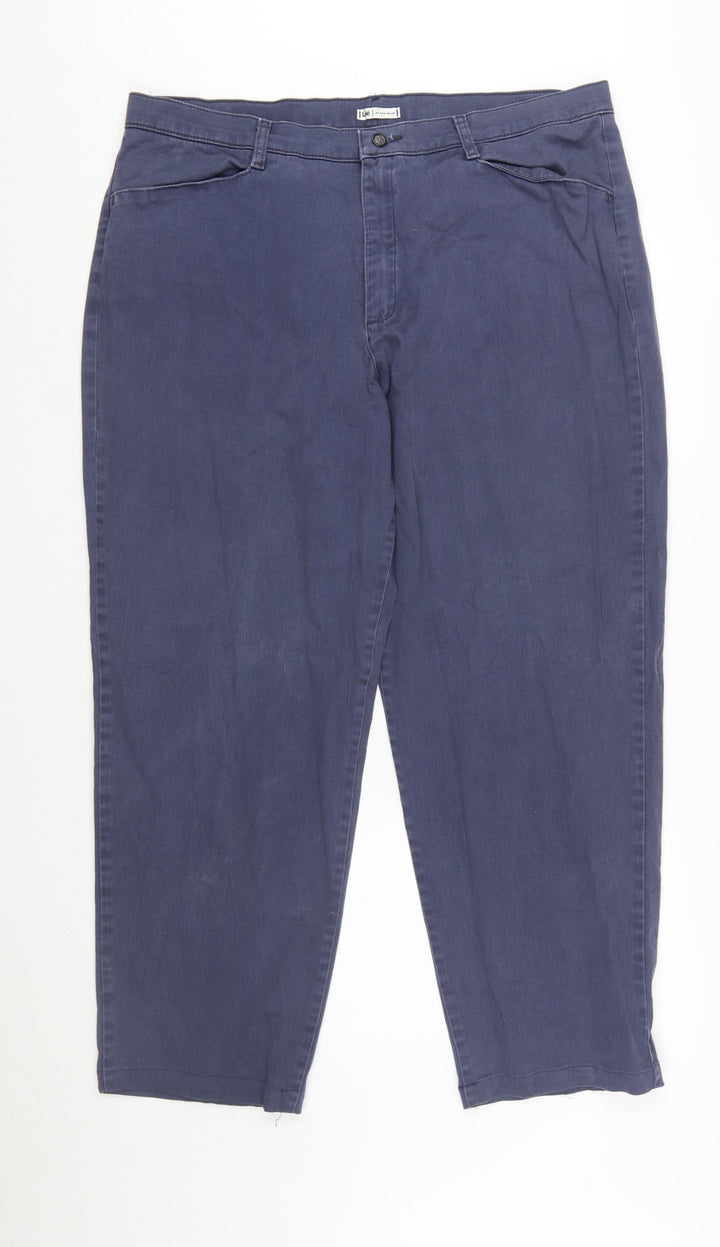 Lee Women's Blue Chino Trousers Size 20 Plus Stretch Cotton Blend