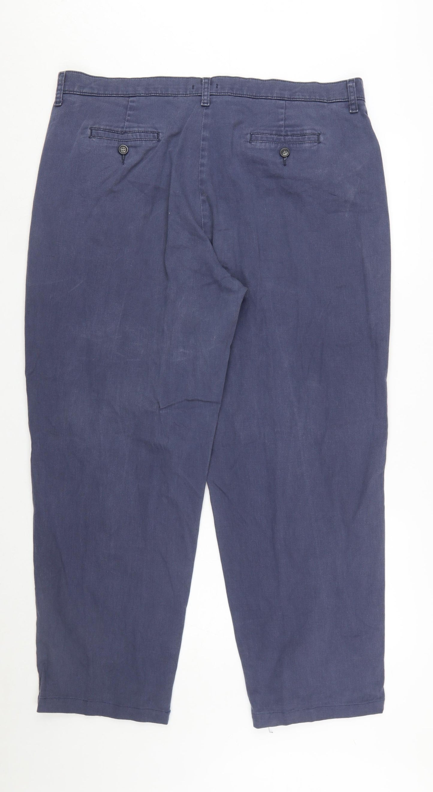 Lee Women's Blue Chino Trousers Size 20 Plus Stretch Cotton Blend