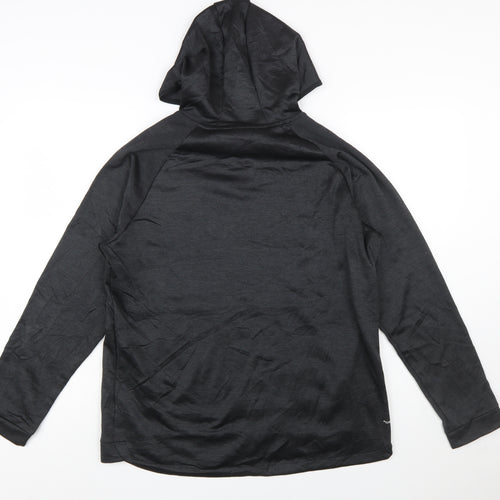 Adidas Women's Black Pullover Hoodie Size L 16-18 Polyester Athletic