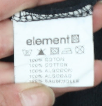 Element Men's Black Small Crew Neck Graphic Sweatshirt
