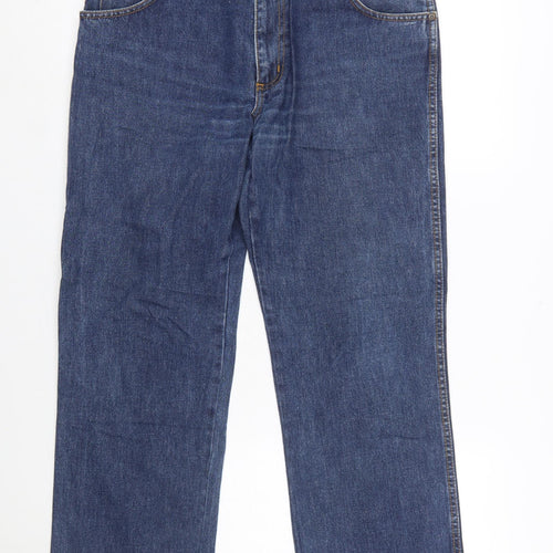 Wrangler Men’s Blue Bootcut Jeans W34 L32 Cotton Classic