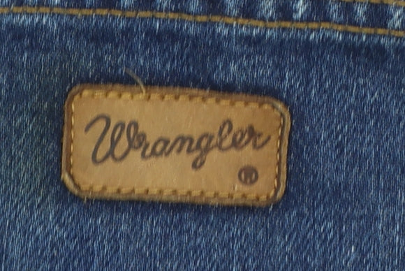 Wrangler Men’s Blue Bootcut Jeans W34 L32 Cotton Classic
