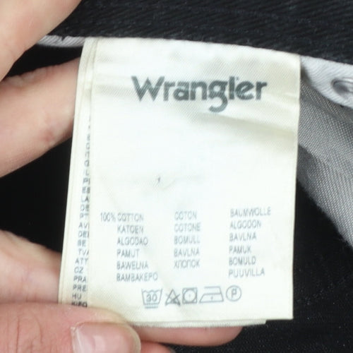Wrangler Men's Black Regular Fit Straight Leg Jeans W32 L30