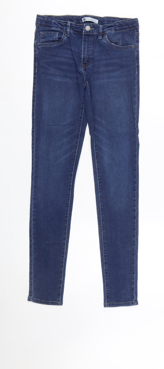 Levi's Women's Blue 710 Super Skinny Mid Rise Denim Jeans Size M