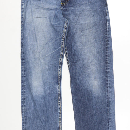Lee Men's Blue Denim Straight Jeans 30x30 Regular Fit
