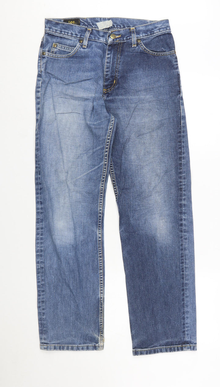 Lee Men's Blue Denim Straight Jeans 30x30 Regular Fit