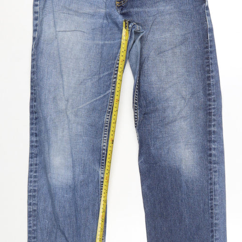 Lee Men's Blue Denim Straight Jeans 30x30 Regular Fit