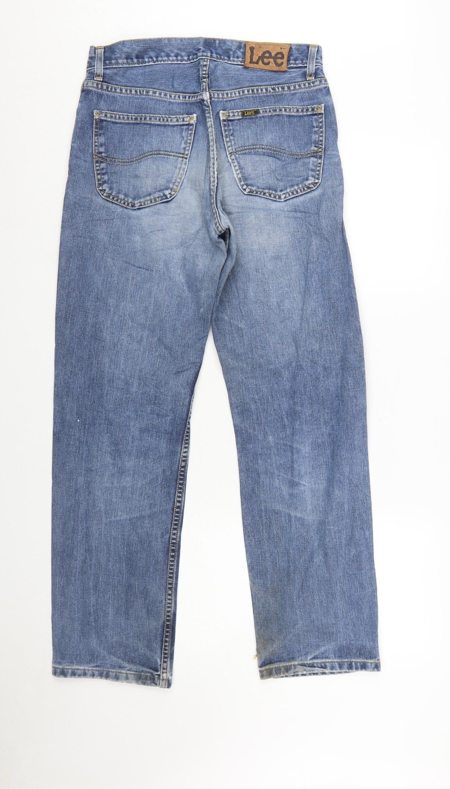 Lee Men's Blue Denim Straight Jeans 30x30 Regular Fit