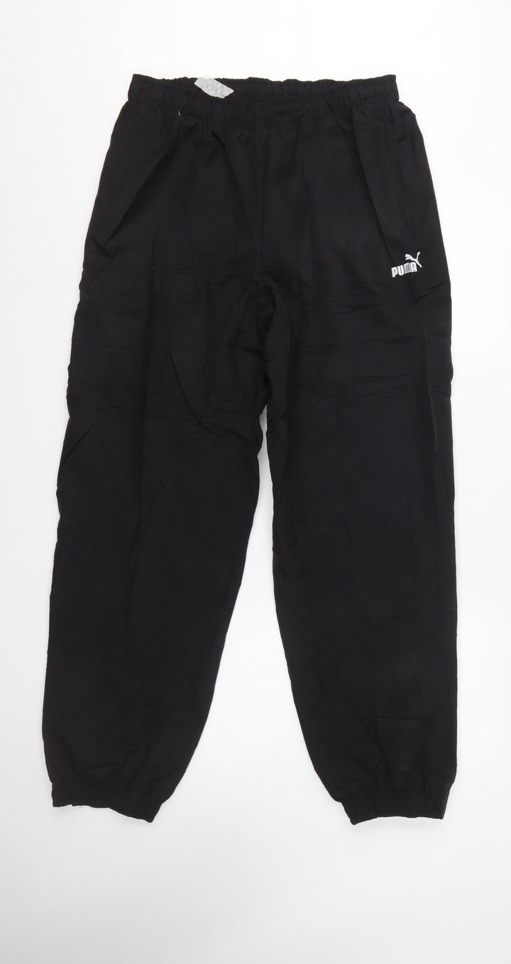 Puma Men's Black Jogger Trousers Size L Lightweight Sports Pants