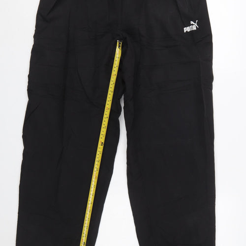 Puma Men's Black Jogger Trousers Size L Lightweight Sports Pants