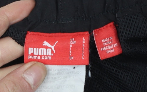 Puma Men's Black Jogger Trousers Size L Lightweight Sports Pants