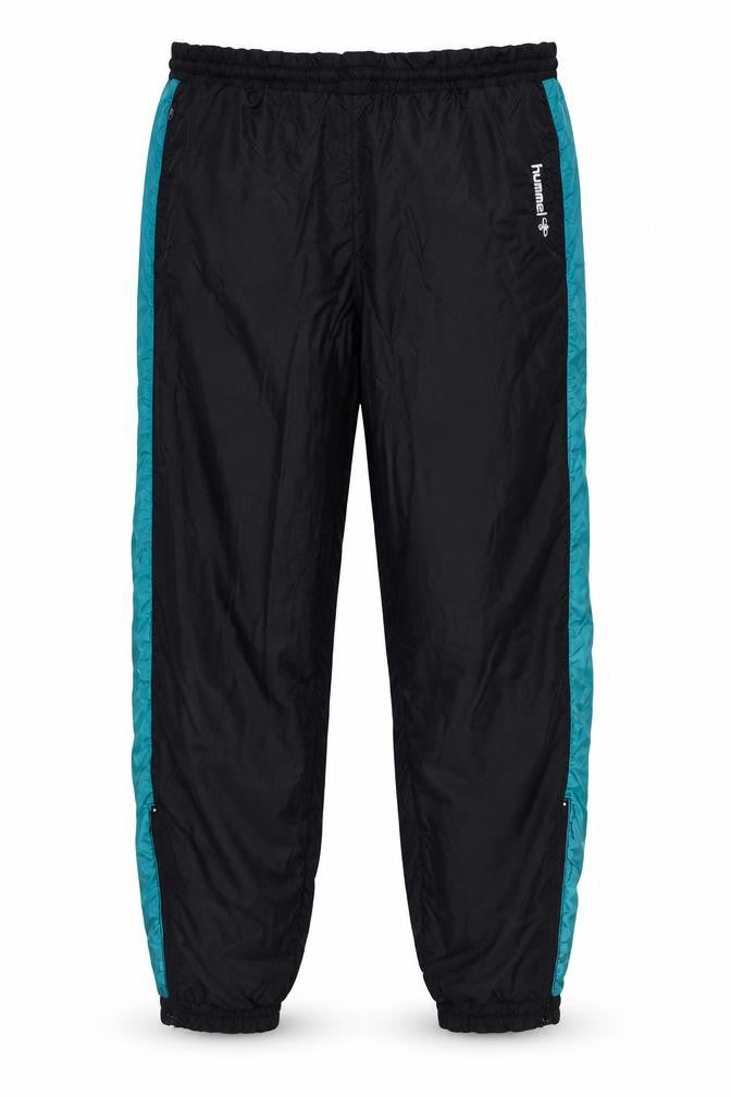 Hummel Men's Black Windbreaker Track Trousers Size L Retro 90s