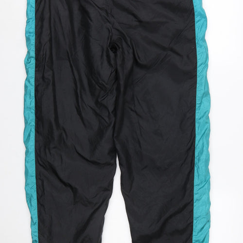 Hummel Men's Black Windbreaker Track Trousers Size L Retro 90s